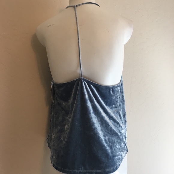 AFRM Crushed Blue Velvet Camisole - Picture 5 of 7